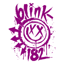 retro blink 182 2024 tour smiley face svg