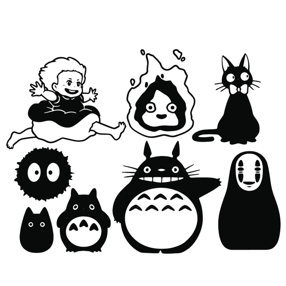 Cute Studio Ghibli SVG Silhouette Bundle for Crafts.png