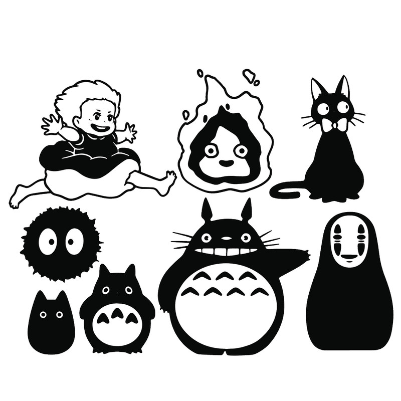 Cute Studio Ghibli SVG Silhouette Bundle for Crafts.png