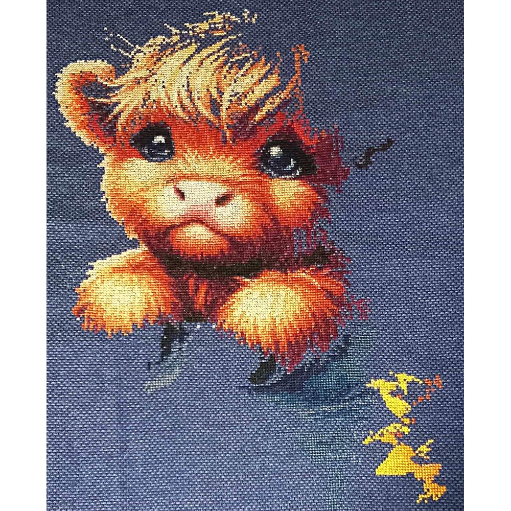 Highland Calf 1 Excluse Cross Stitch Pattern Original Artwork From Designs By Decca 4