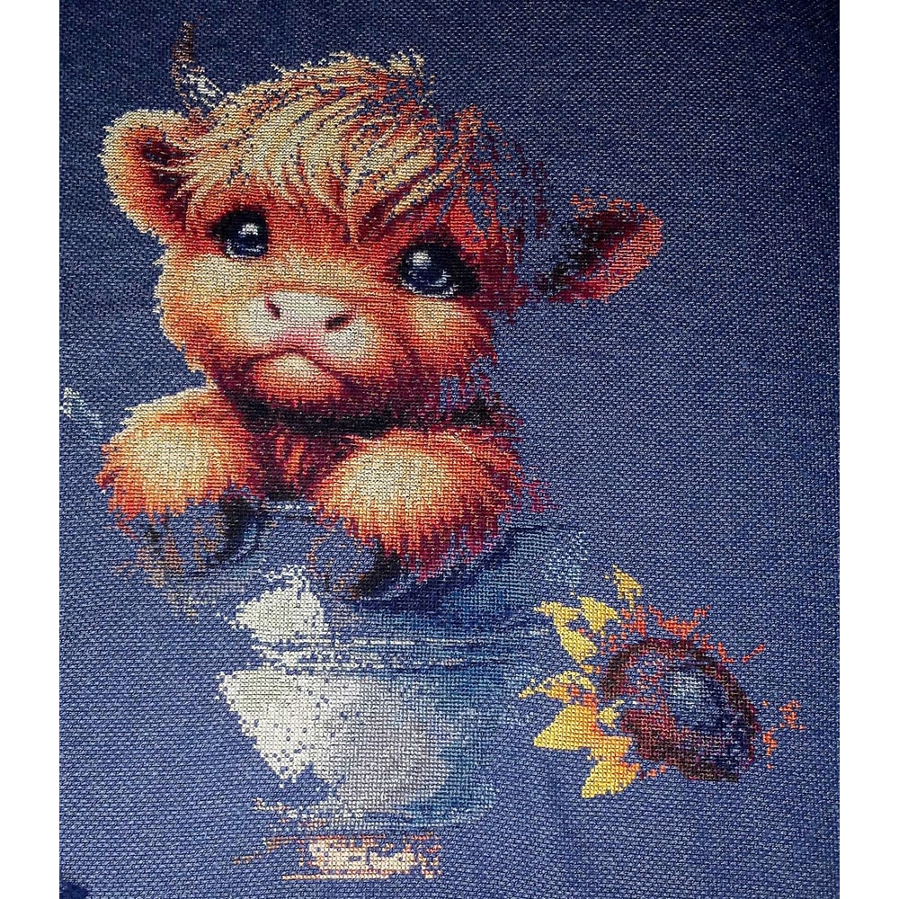 Highland Calf 1 Excluse Cross Stitch Pattern Original Artwork From Designs By Decca 5