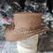 Western Australian Cowboy Outback Tan Leather Hat 1
