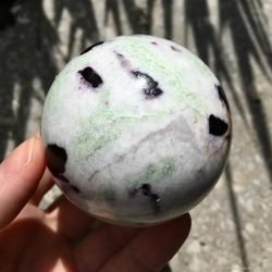 Kammererite Sphere 59 mm Purple Stone Sphere Rare Mineral Sphere by UralMountainsFind