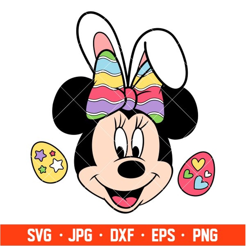 Happy Easter Minnie Mouse Svg, Free Svg, Daily Freebies Svg, Cricut, Silhouette Vector Cut File.jpg