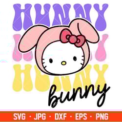 hunny bunny kitty svg, easter bunny svg, happy easter svg, hello kitty svg