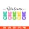 Welcome Peeps Svg, Happy Easter Svg, Easter egg Svg, Spring Svg, Cricut, Silhouette Vector Cut File.jpg