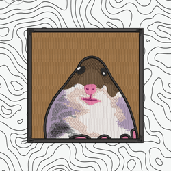 mem hamster embroidery design file pes. mem hamster embroidery design. cutie hamster embroidery,