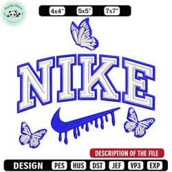 nike butterfly embroidery design, butterfly embroidery, nike design,embroidery file,embroidery shirt,digital download