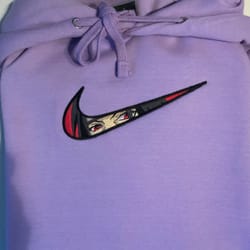 naruto itachi x uchiha nike embroidered sweatshirt, anime embroider sweatshirt