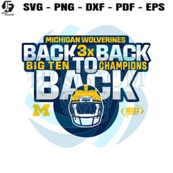 back to back michigan wolverines champs svg