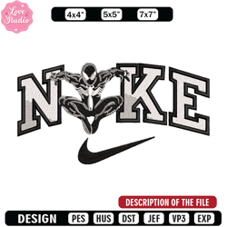 black spiderman nike embroidery design, black spiderman embroidery, nike design, movie design, digital download