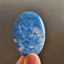 lazurite natural stone cabochon, 50 x 35 x 5 mm, cabochon for jewelry blue lazurite gemstone oval cabochon, blue cab