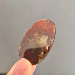 natural ammolite gemstone ,43 x 26 x 4.5 mm , quality ammolite cabochon, for jewelry making , russian ammolite,