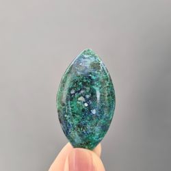 high quality azurite natural stone cabochon 46 x 24 x 7 mm, cabochon for jewelry, azurite gemstone, natural azurite