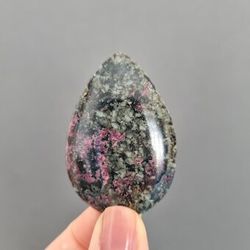 rare high quality purple eudialyte natural stone cabochon 54 x 37 x 5 mm , russian stone , eudialyte gemstone cabochon