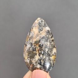 high quality pyrite in matrix cabochon stone, 40 x 23 x 5 mm, cabochon for jewelry, apache golden pyrite flat back gem