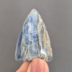 kyanite natural stone cabochon, 47 x 32 x 7 mm, natural gemstone, blue kyanite,for jewelry making, flat back cab