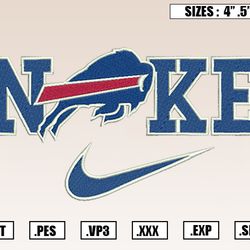 Nike x Buffalo Bills Embroidery Designs, NCAA Embroidery Design File Instant Download