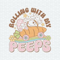 Rolling With My Peeps Skateboard Bunny PNG