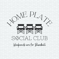 Retro Home Plate Social Club SVG