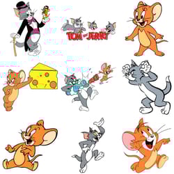 tom and jerry bundle svg png cartoon svg tom cat svg jerry svg