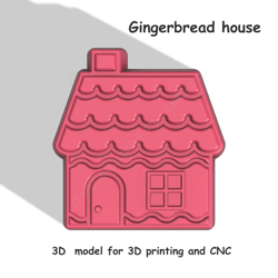 gingerbread house stl file for vacuum forming and 3d printing 2