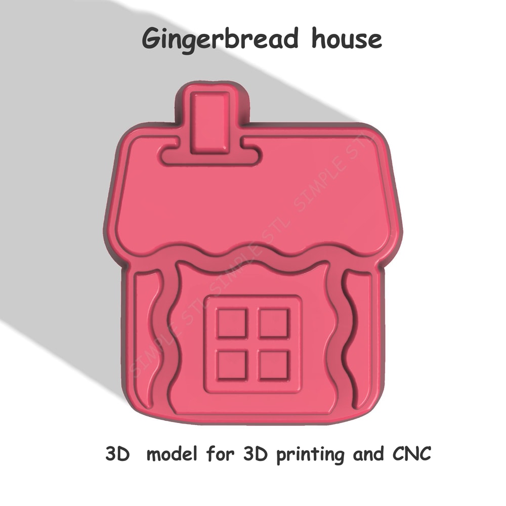 Gingerbread House Stl FILE For Vacuum Forming And 3D Printing 1 0
