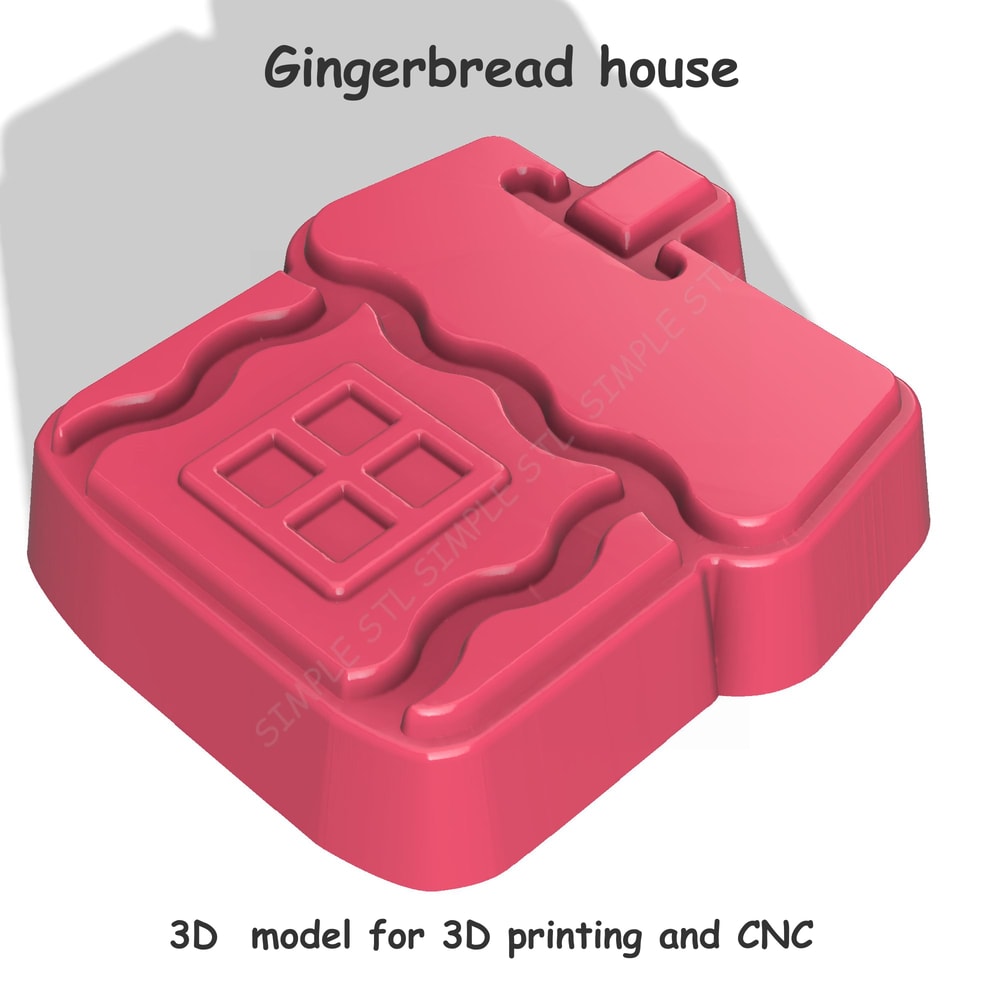 Gingerbread House Stl FILE For Vacuum Forming And 3D Printing 1 1