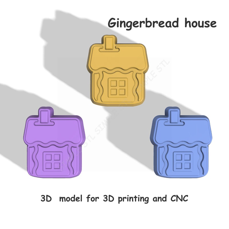 Gingerbread House Stl FILE For Vacuum Forming And 3D Printing 1 2