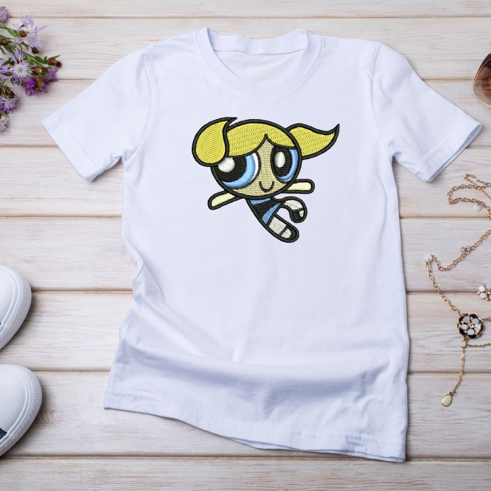 Powerpuff Girls Cartoon Embroidery Bundle Design Cute Character Embroidery Patterns Digital Embroidery Files 4