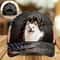 Icelandic Sheepdog On The American Flag Cap Custom Photo - Hats For Walking With Pets - Gifts Dog Hats For Relatives 1.jpg