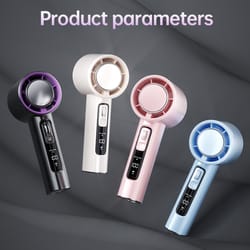 vgr 100 speed high-speed handheld electric fan with flashlight, usb mini portable charging, small desktop fan for travel