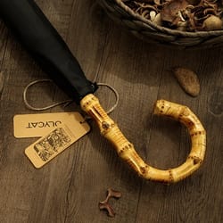 olycat large windproof golf umbrella - 122cm luxury designer rain umbrella for men with bamboo-inspired cantilever desig