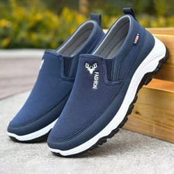 men's breathable orthopedic penny boat shoes, slip-on plimsolls for sports, travel, hiking & walking
