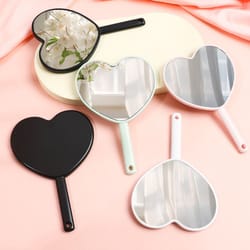 sweet girl style makeup mirrors handheld, fashion love makeup mirror, cute portable heart shaped beauty mirror for daily