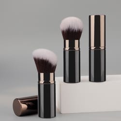 retractable mini travel makeup brush powder contour brush, professional tool for blush, loose powder foundation