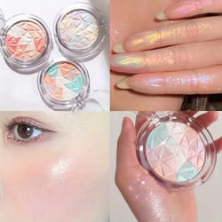 highlighter makeup palette, bronzer highlight shimmer glitter face, ultra-concentrated body illuminator brighten skin