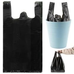 heavy duty gallon garbage bags with handle,black plastic trash bag for bathroom, kitchen, office & home storage