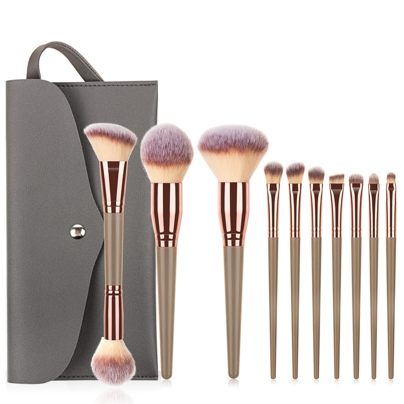 Black Makeup Brush Sets Professional Natural Fiber Hair Brush Foundation Kakubi Contour Eyeshadow B 7