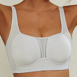 ultra-thin design sports bra for women, full cup shockproof & anti-sagging for running, seamless gathering support