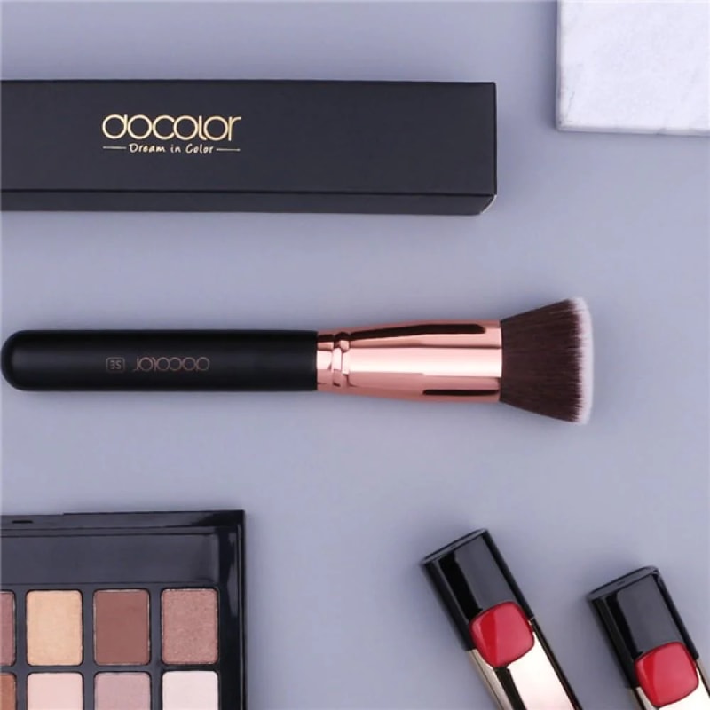 Flat Top Docolor Foundation Brush Buffing Brushes, Fan Contour Powder Highlighter Blush, Beauty Makeup Tools Eyeshadow