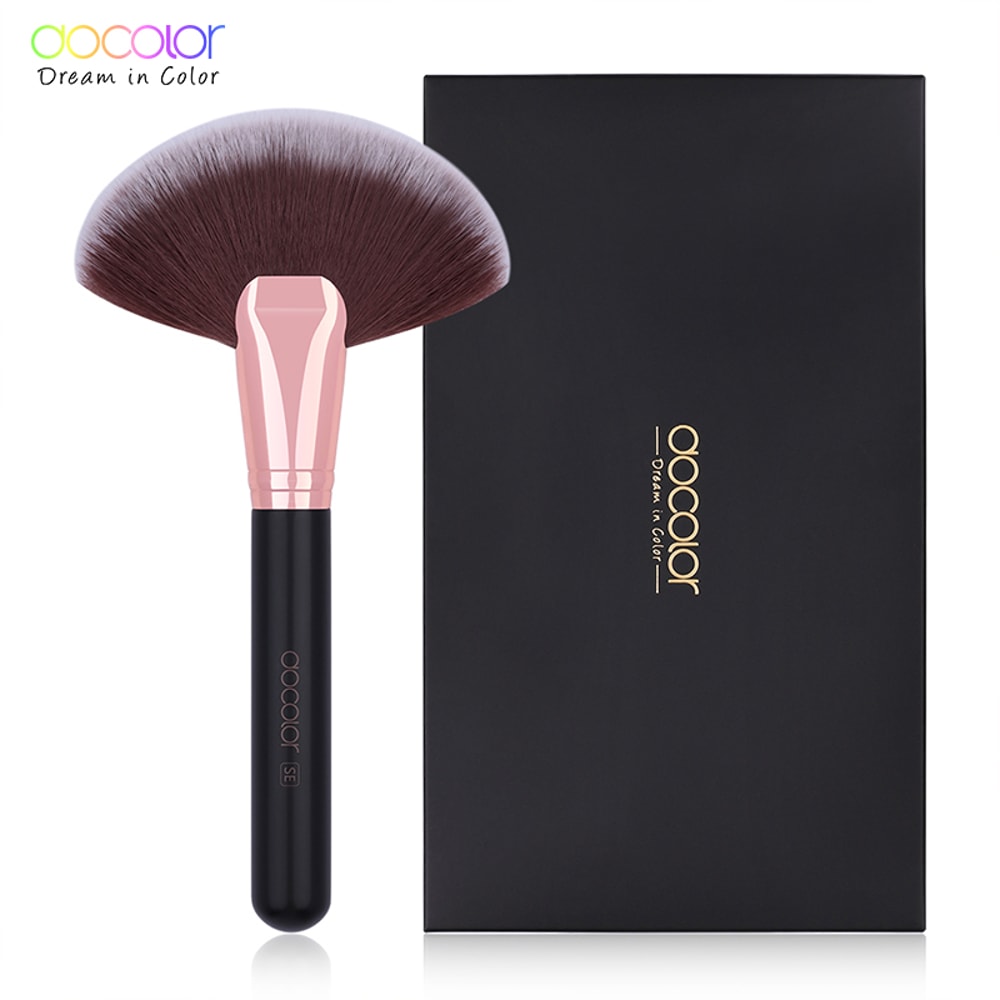 Flat Top Docolor Foundation Brush Buffing Brushes, Fan Contour Powder Highlighter Blush, Beauty Makeup Tools Eyeshadow