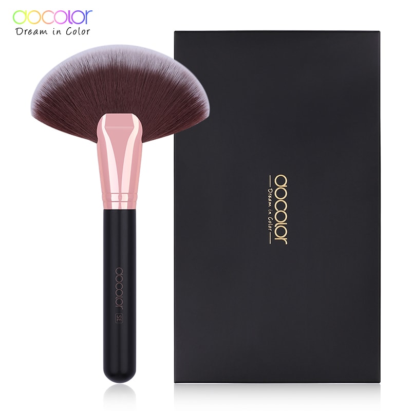 Flat Top Docolor Foundation Brush Buffing Brushes, Fan Contour Powder Highlighter Blush, Beauty Makeup Tools Eyeshadow
