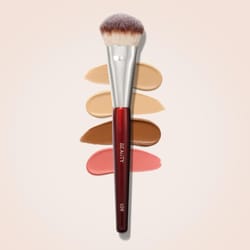 makeup brush mini contoured foundation brush face brush for cream or liquid foundations, blush, bronzer, highlighter