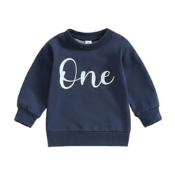 baby boy sweatshirt, letter print long sleeve pullover, autumn tops for toddler, cute birthday clothes gift