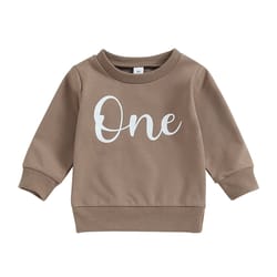 cute letter print pullover, autumn baby boy sweatshirt, toddler birthday clothes gift