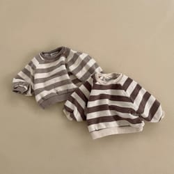 baby striped sweatshirt winter, new long sleeve fleece tops for infant boy, girls, plus velvet thick casual pullover