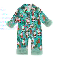 cozy reindeer print fleece footed sleeper, toddler christmas jumpsuit pajamas with zipper front & hood