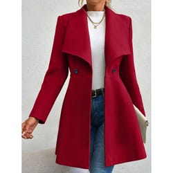 mia muse womens coat, winter work coat, long sleeve lapel blazer, solid color outerwear, valentines day gift