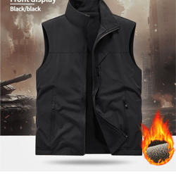 men's tactical hunting vest, 2025 outdoor fleece waistcoat for hiking, fishing, and military leisure